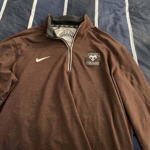 Adult Large Brown Lacrosse Nike 1/4 Zip