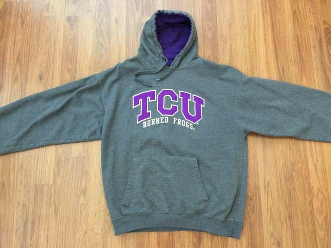 TCU Horned Frogs NCAA TEXAS CHRISTIAN UNIVERSITY Size Large Pullover HOODIE!