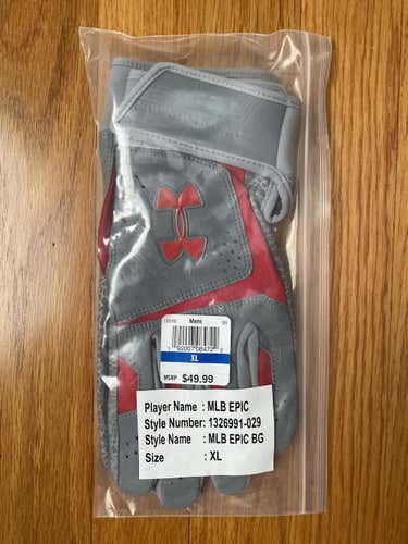 New Under Armour Epic Pro Issue Batting Gloves (XL)