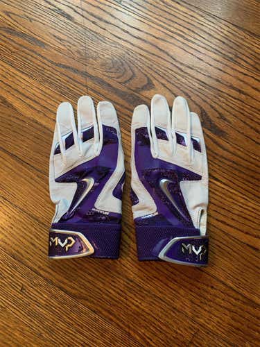 New Purple Large Nike Batting Gloves ( MVP )