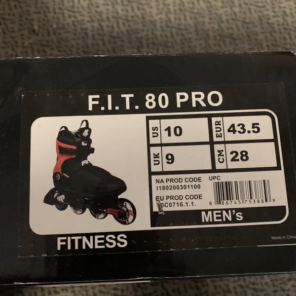 K2 Fit 80 Pro Size 10 Inline Skates