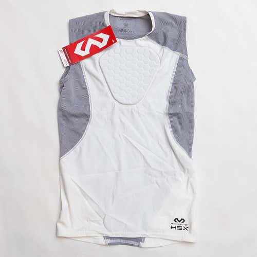 McDavid White Heart Guard Sternum Under Compression Shirt