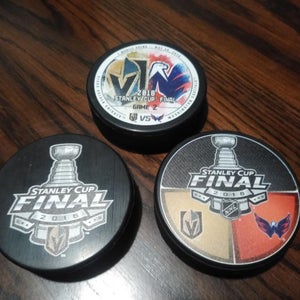 Washington Capitals VS Vegas Knights 2018 Stanley Cup Finals T-Mobile Arena Exclusive Pucks