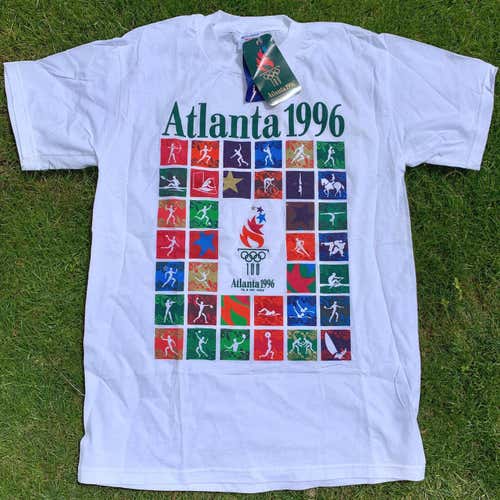 Vintage 1996 Atlanta Olympic Events Sz Medium Shirt New With Tags Adult Torch Sports