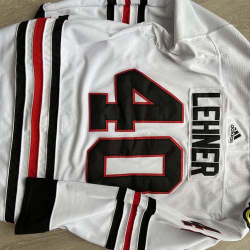 Robin Lehner Chicago Blackhawks Size 54 L XL Replica Adidas Jersey