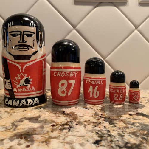 Team Canada Hand Painted Russian Nesting Dolls