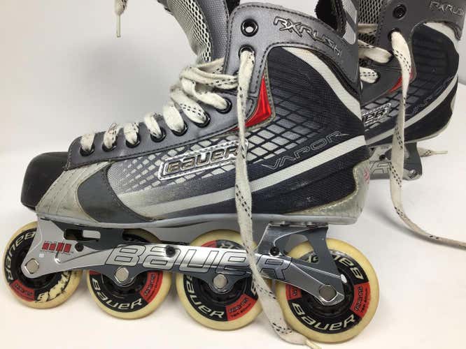 Bauer RX Rush Inline Skates - Roller Hockey Skates - Senior's Size 8 - Used