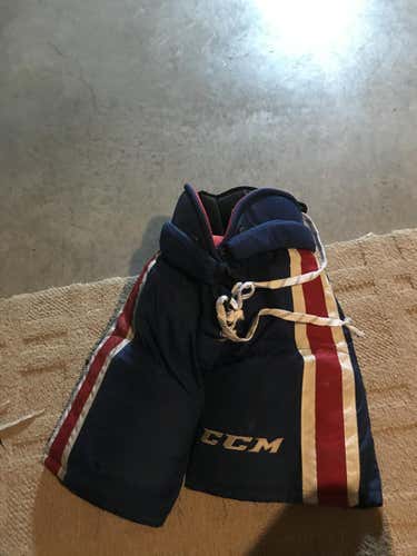 Blue Senior Used Large CCM HP45X Hockey Pants Pro Stock