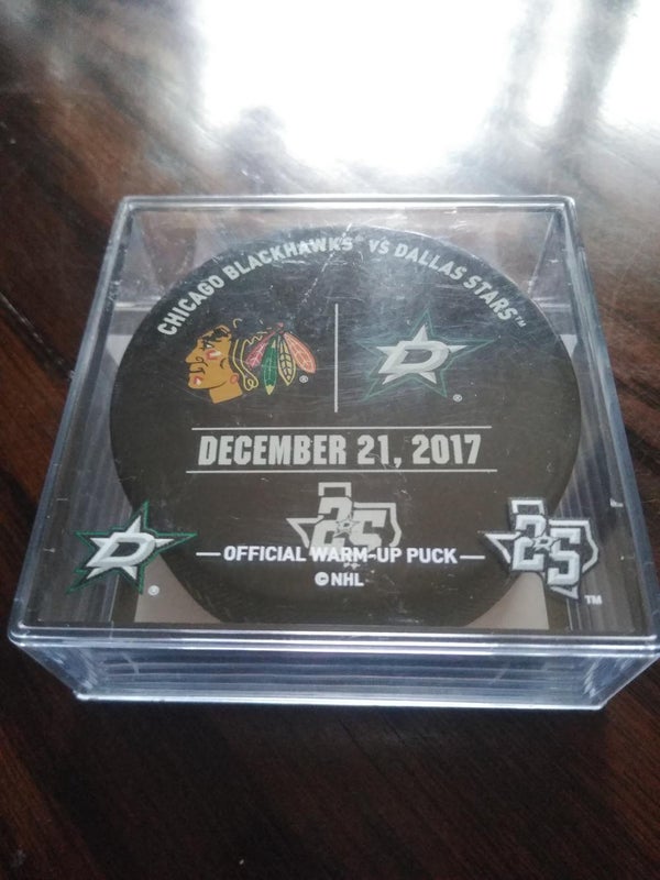 Warm up puck from Chicago Blackhawks vs Dallas Stars game December 21st 2017