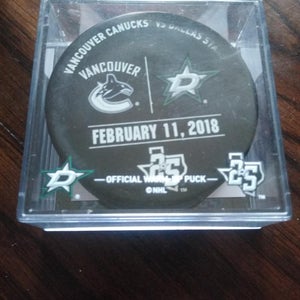 Warm up Puck from the Vancouver Canucks vs Dallas Stars game February 11th 2018