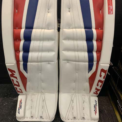 CCM Extreme Flex II 34+2 Goalie Leg Pads WHT/RED/ROY