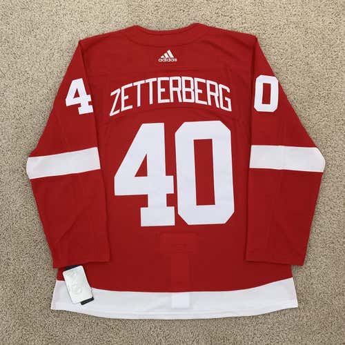NEW! Authentic Henrik Zetterberg Detroit Red Wings Adidas Home Hockey Jersey Men's Size 52 (Large)