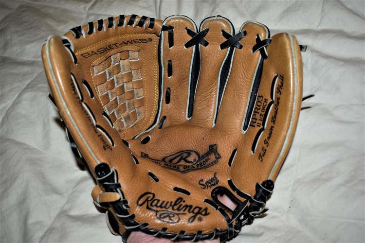 Rawliings RPR03 Fastback Dual Wing Baseball Glove, Brown / Black, 11 1/2 inches