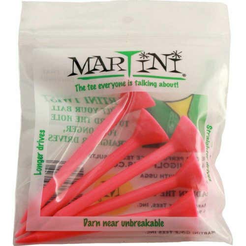 Martini Golf Tees (3.25", PINK, 5 pk) USGA Conforming NEW