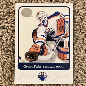 GRANT FUHR Edmonton Oilers 2001 Fleer Greats of the Game NHL Hockey Trading Card