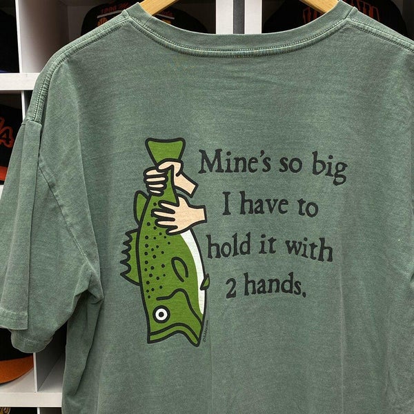 Vintage Bass Pro Shop Fishing T Shirt Adult L XL Green Funny