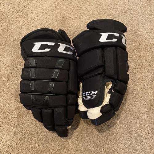 (NEW) CCM HG96 14" BLACK PRO STOCK GLOVES (BERGERON STYLE)