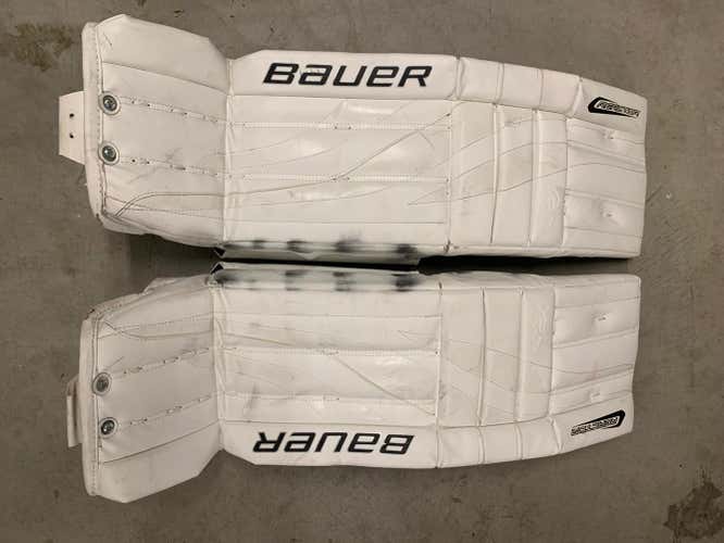 White Used Senior 36" Bauer Regular Reactor 6000 Goalie Full Set