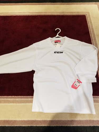 New Adult Medium White CCM Practice Jersey