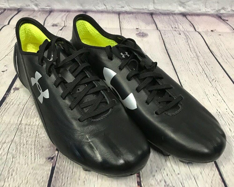 Murciélago fiabilidad Regeneración NEW Under Armour Speedform CRM Leather FG Shoes Color Black Graphite Size  7.5 | SidelineSwap