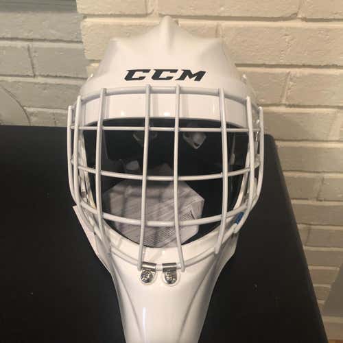 White New CCM 9000 Goalie Mask