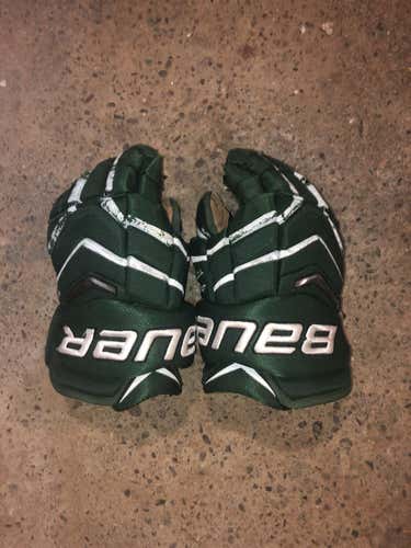 Green Used Senior Bauer Supreme TotalOne NXG Gloves 14"