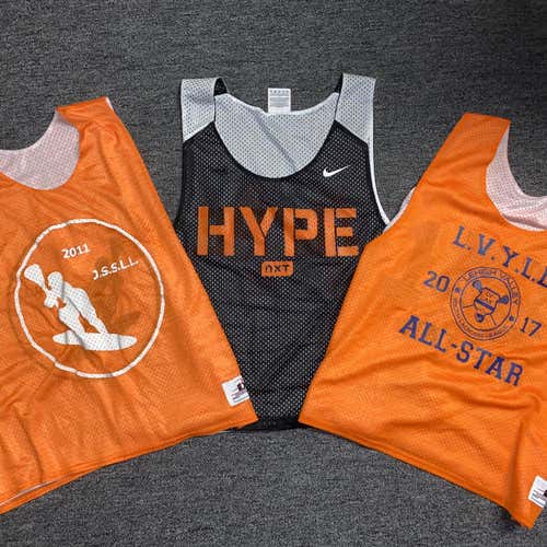 x3 Orange Nike Reversible Jersey White Pinnie