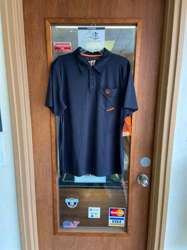 Black Men's Large  Warrior Polo