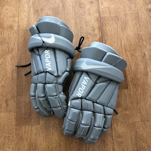 Nike Vapor Size 13" Lacrosse Gloves Gray