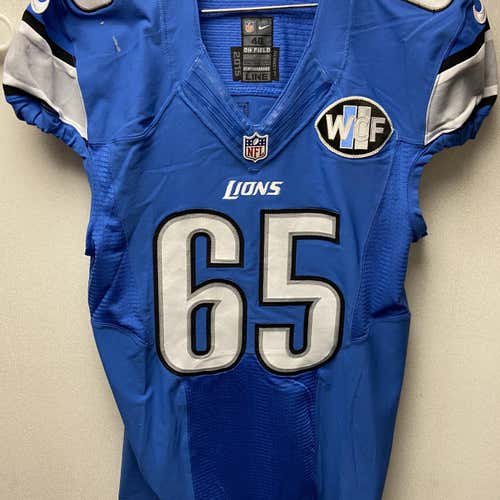 2015 Gabe Ikard #65 Detroit lions Game Worn Jersey