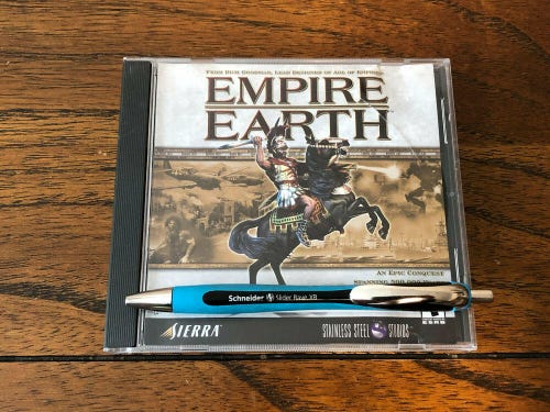 Empire Earth PC CD-ROM Computer Game with Key 2001 Sierra Windows XP/ 95/ 98/ ME