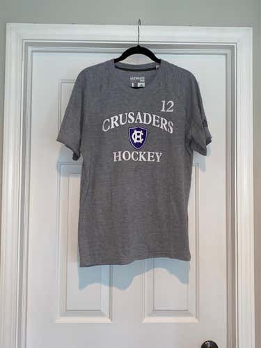 College Of The Holy Cross Hockey Short Sleeve Workout Shirt