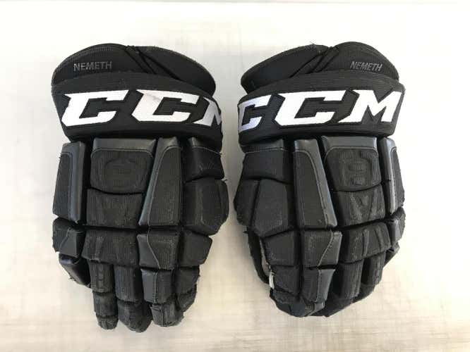 CCM U+ Crazy Light Pro Stock Hockey Gloves 14" Black STARS 4111