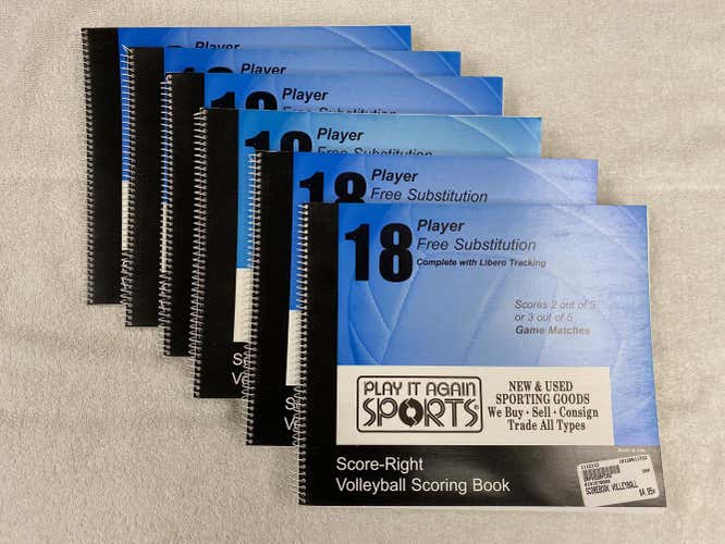 (6-pack) New Score-Right Volleyball Scoring Book