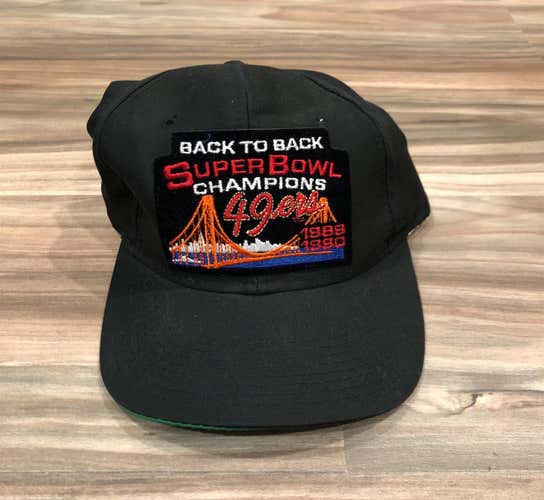 Vintage San Francisco 49ers Back To Back Super Bowl Champions Snapback Hat