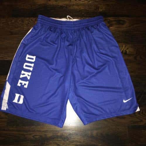 New Nike Duke Blue Devils Lacrosse Face Off Digital Game Shorts LG $65