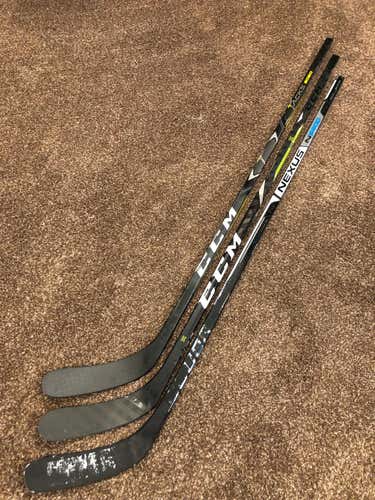 Three Mid-Range Retail P88 75 Flex Sticks (CCM, Bauer)