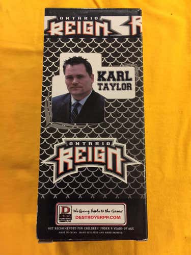 **NEW A.H.L. COACH OF THE YEAR 2020 *ONTARIO REIGN  BOBBLE HEAD KARL TAYLOR