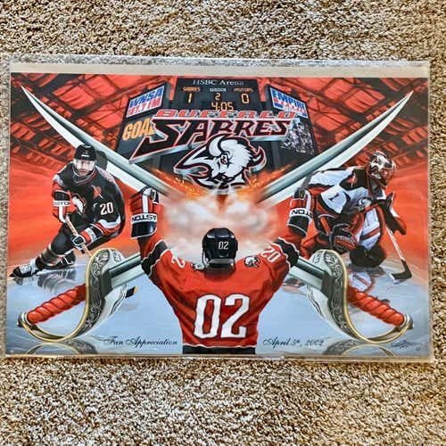 BRAND NEW: RETRO "Personalized" Buffalo Sabres Poster (18” by 13”)