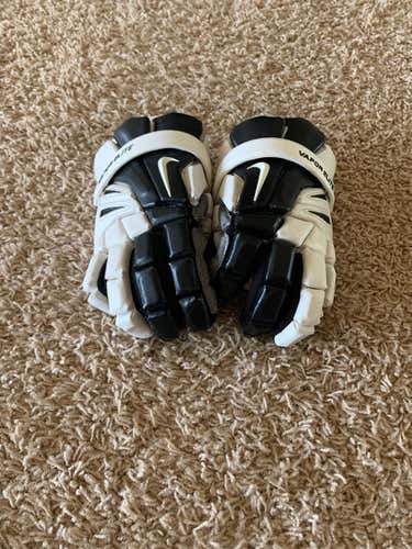 White Used Nike Vapor 2 12" Lacrosse Gloves