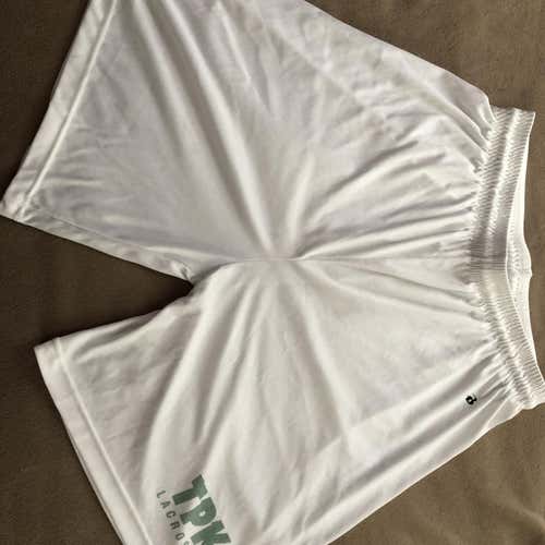 White Men's Large Turnpike Lacrosse Badger Lacrosse Shorts