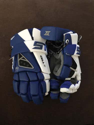 Blue New Player STX Cell IV 13" Lacrosse Gloves