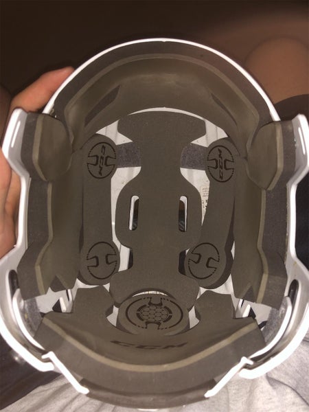 White Used Medium CCM Resistance 100 Pro Stock Helmet