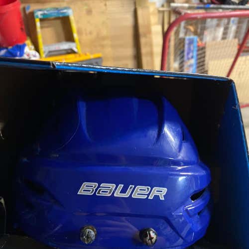 Blue Used Large Bauer Re-Akt 95  Helmet