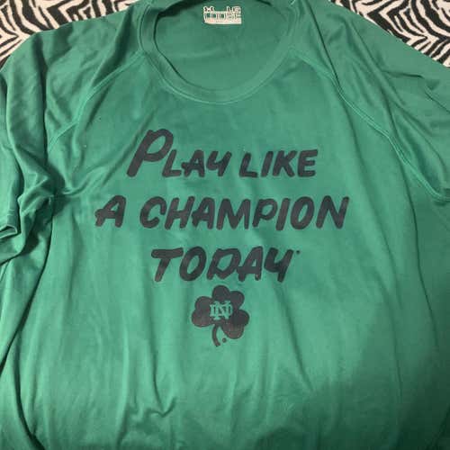 Notre Dame Green Unisex Large Under Armour Shirt