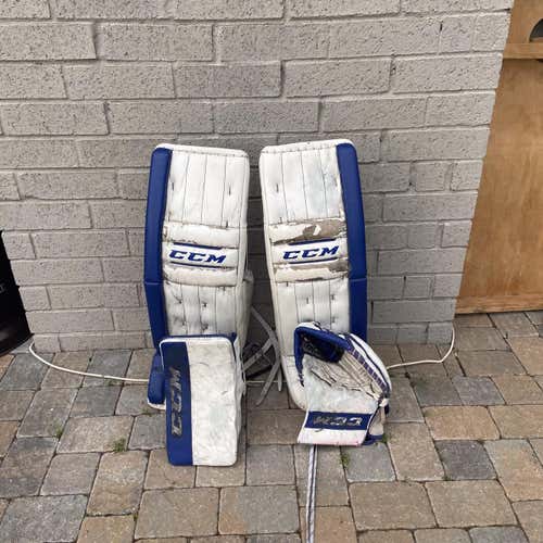 Blue Used 34" Regular Retro flex Pro Stock Goalie Full Set