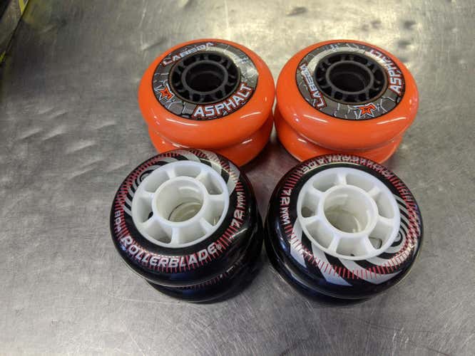 New Labeda asphalt 80 mm wheels and rollerblade 72 mm wheels 8  wheels