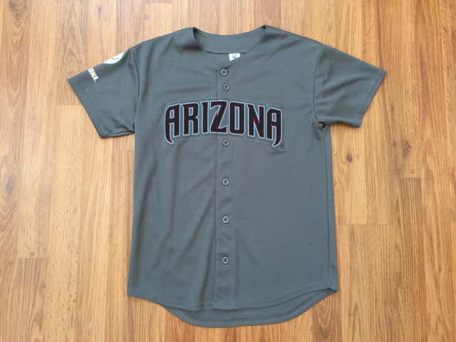 Arizona Diamondbacks Dbacks MLB Road Gray Boys Size Large Kids Baseball Jersey!