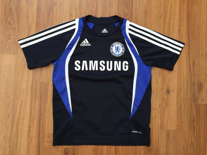 Chelsea Football Club ADIDAS CLIMACOOL Futbol Boys Sz Small Kids Soccer Jersey!