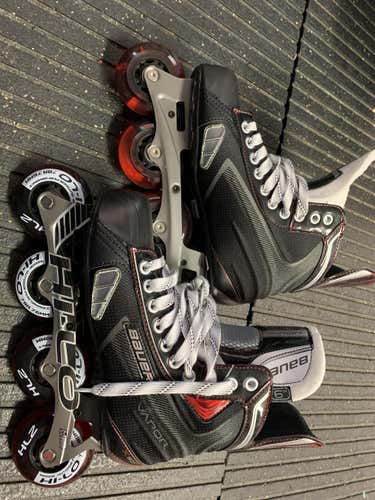 Bauer Vapour X50R Roller Hockey Skates - Inline Hockey - Black - Junior Size 6 - BRAND NEW!!